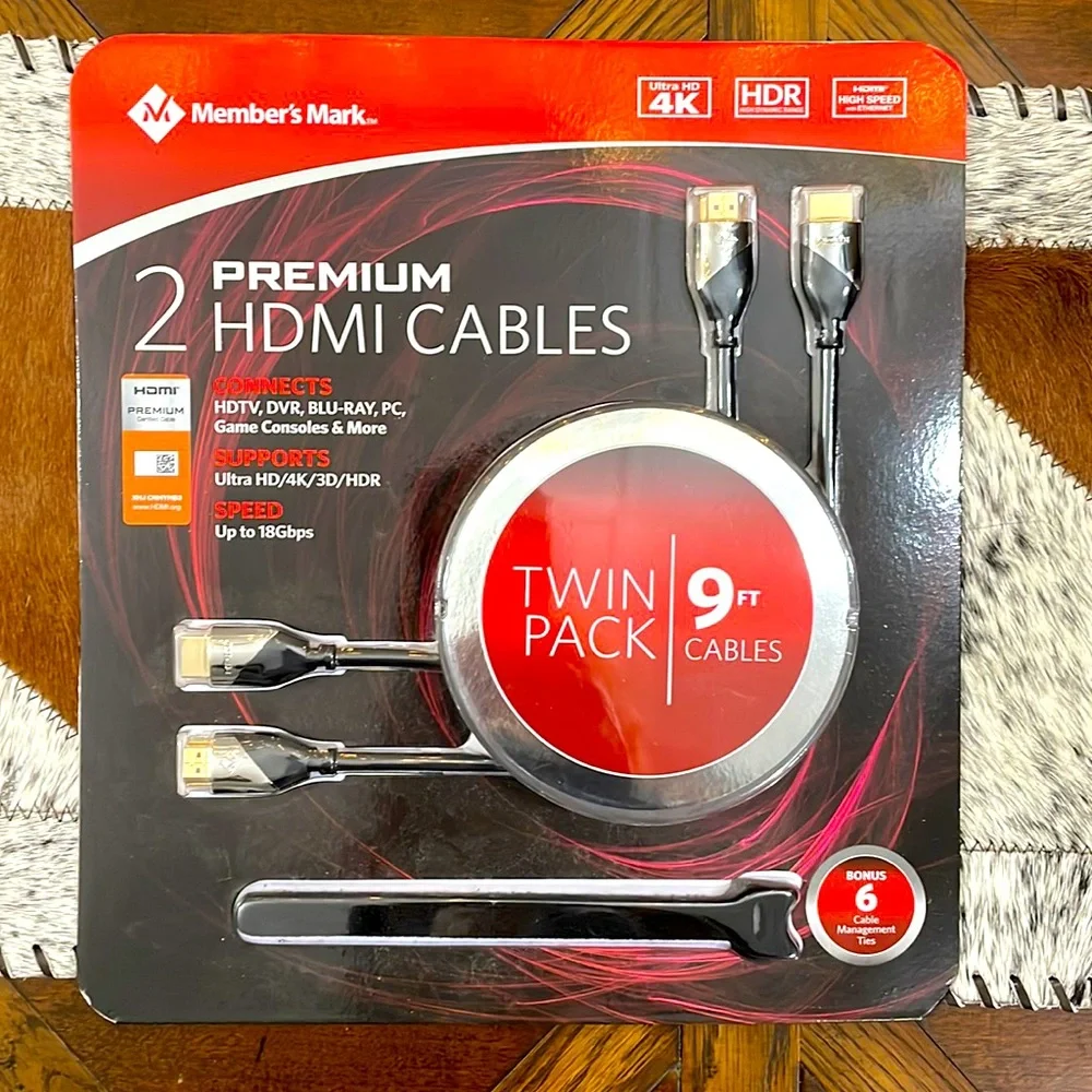 Two Pack Premium HDMI Cables